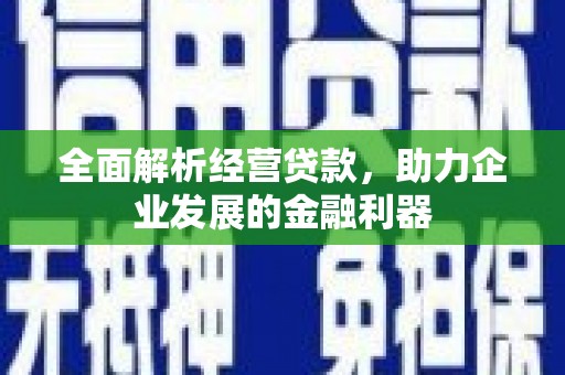 乌马河全面解析经营贷款，助力企业发展的金融利器