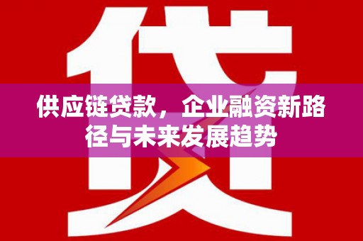 乌马河供应链贷款，企业融资新路径与未来发展趋势