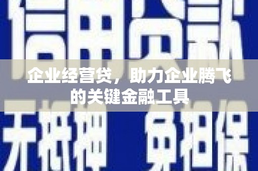 乌马河企业经营贷，助力企业腾飞的关键金融工具