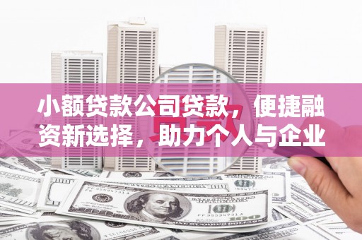 乌马河小额贷款公司贷款，便捷融资新选择，助力个人与企业成长