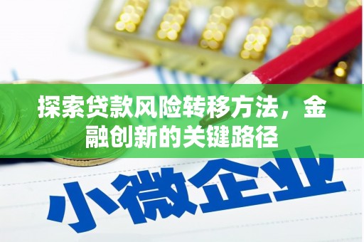 乌马河探索贷款风险转移方法，金融创新的关键路径