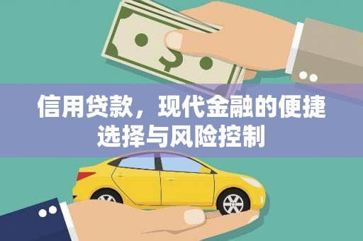 乌马河信用贷款，现代金融的便捷选择与风险控制