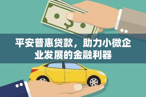 乌马河平安普惠贷款，助力小微企业发展的金融利器