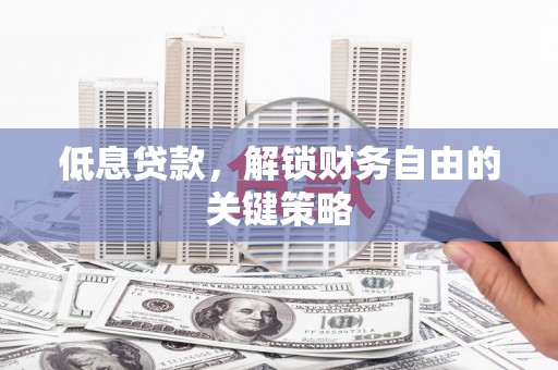 乌马河低息贷款，解锁财务自由的关键策略