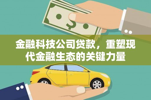 乌马河金融科技公司贷款，重塑现代金融生态的关键力量
