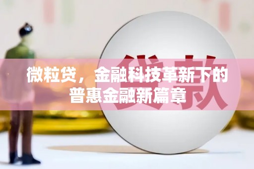 乌马河微粒贷，金融科技革新下的普惠金融新篇章