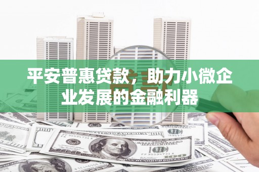 乌马河平安普惠贷款，助力小微企业发展的金融利器