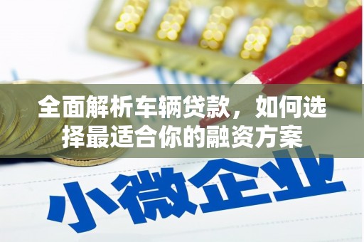 乌马河全面解析车辆贷款，如何选择最适合你的融资方案