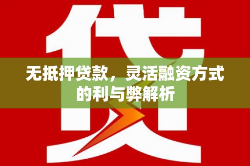 乌马河无抵押贷款，灵活融资方式的利与弊解析