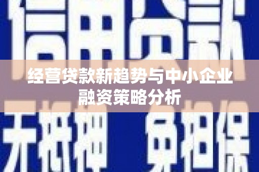 乌马河经营贷款新趋势与中小企业融资策略分析
